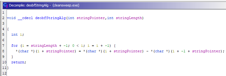 String deobfuscation algorithm